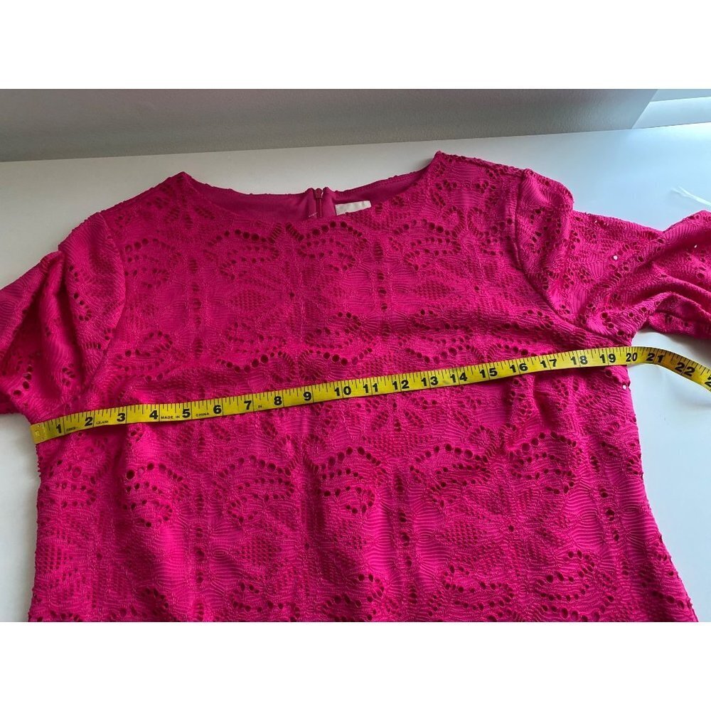Chico's Womens Lace Special Occasion Dress Europa Pink Size 1 = 8 = Medium NWT - Picture 8 of 12